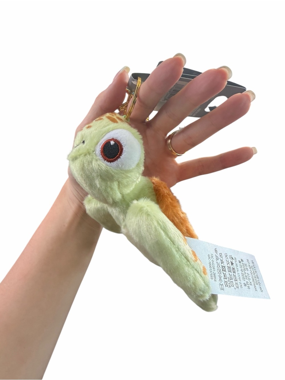 NWT Disney Parks Finding Nemo Squirt Turtle Plush Bag Charm Keychain